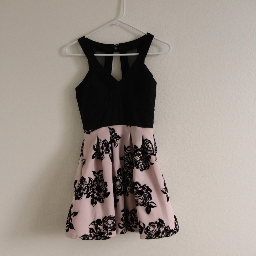 Pink Rose Flare Dress